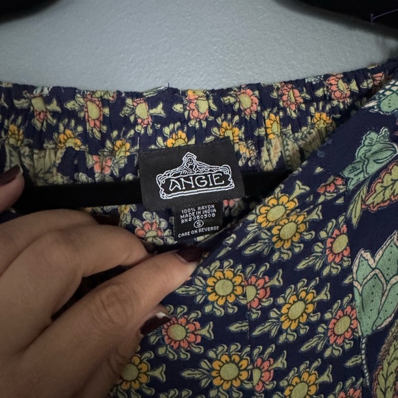 Angie Vibrant Yellow and Pink Wide Leg Jumpsuit - Picture 3 of 8